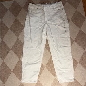 American Eagle Outfitters White Straight-Leg Jeans